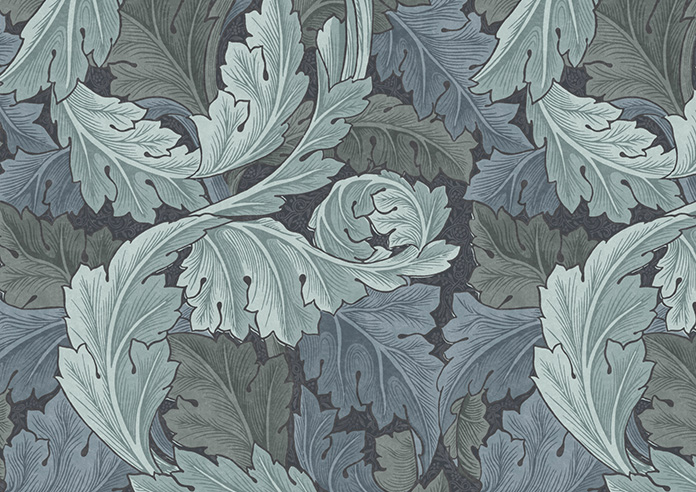 William Morris At Home Acanthus, Indigo - Roller Blind - Image 6
